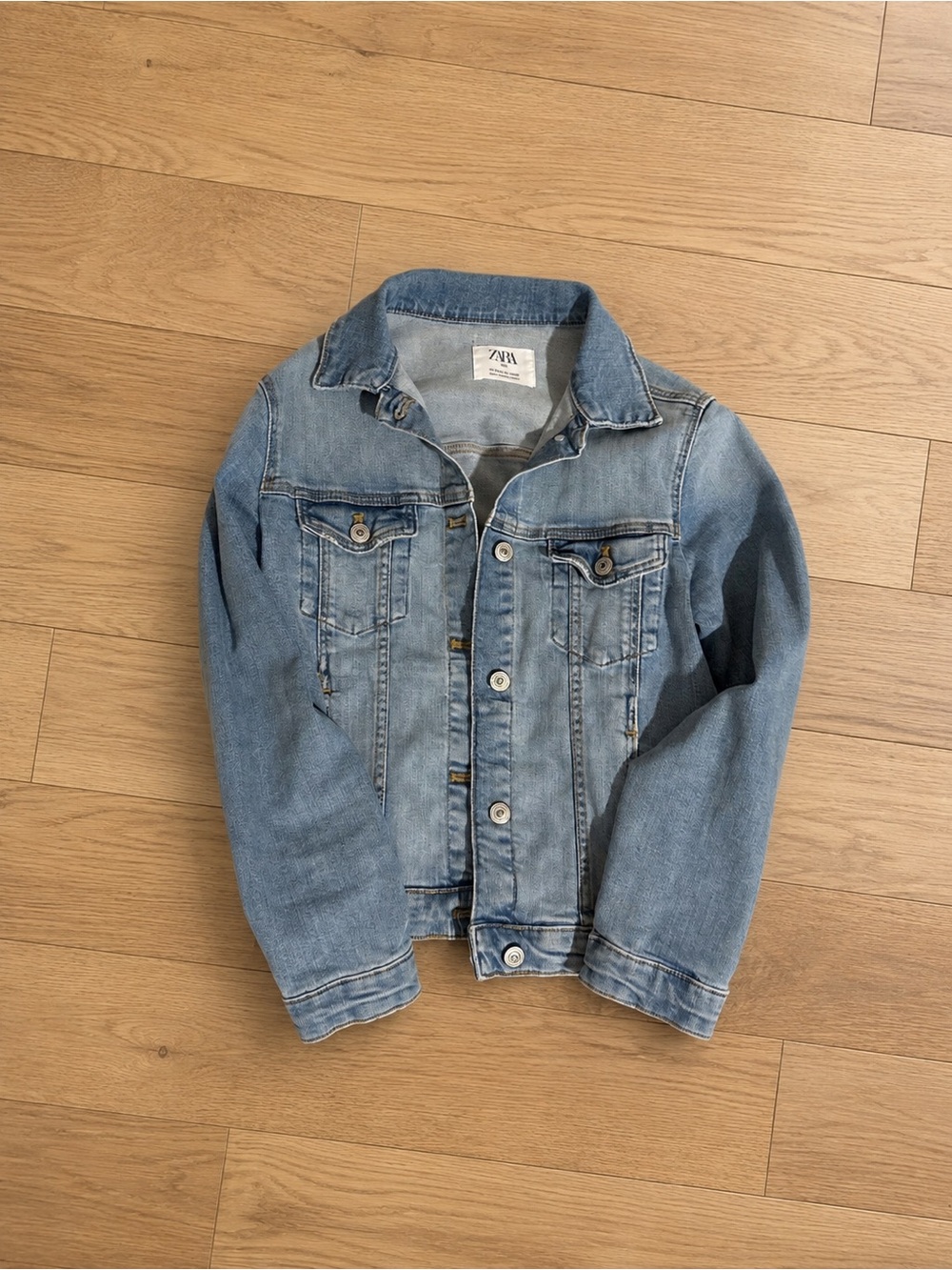 ZARA Light Blue Kids Denim Jacket - Classic Jean Jacket
